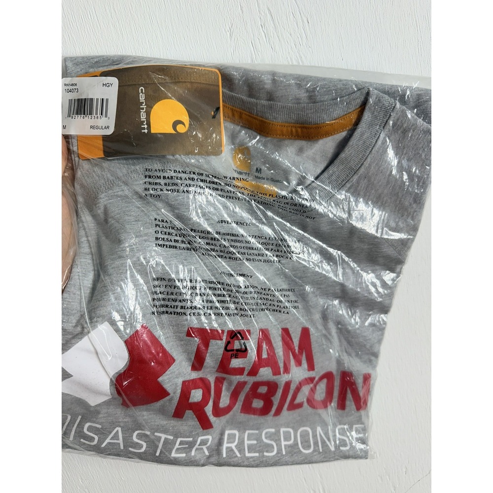 Carhartt Team Rubicon Disaster Response T-Shirt Mens Medium Heather Gray HGY NEW